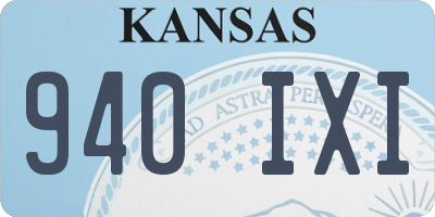 KS license plate 940IXI