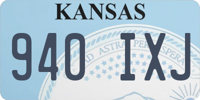 KS license plate 940IXJ