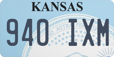 KS license plate 940IXM