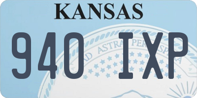 KS license plate 940IXP