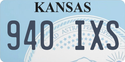 KS license plate 940IXS