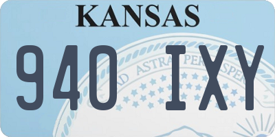 KS license plate 940IXY