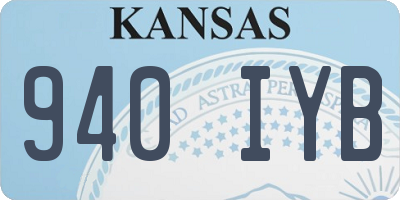 KS license plate 940IYB