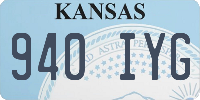 KS license plate 940IYG