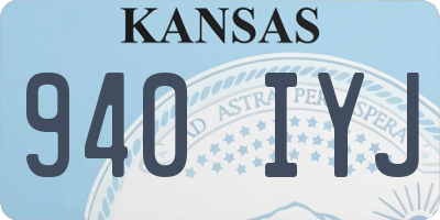 KS license plate 940IYJ