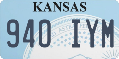 KS license plate 940IYM