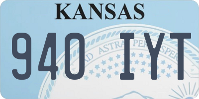KS license plate 940IYT