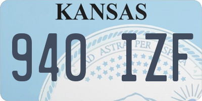 KS license plate 940IZF