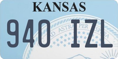KS license plate 940IZL
