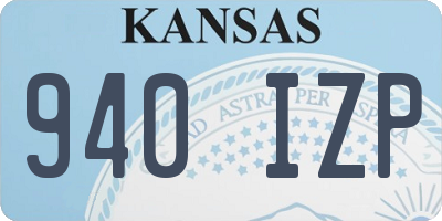 KS license plate 940IZP