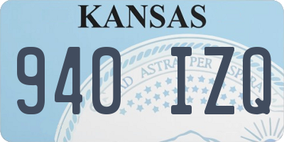 KS license plate 940IZQ