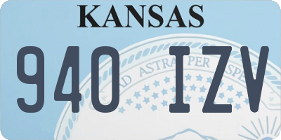 KS license plate 940IZV
