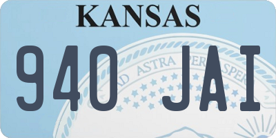 KS license plate 940JAI