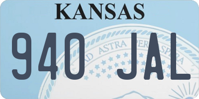 KS license plate 940JAL