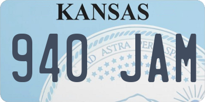 KS license plate 940JAM