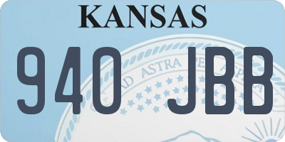 KS license plate 940JBB