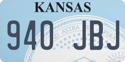 KS license plate 940JBJ