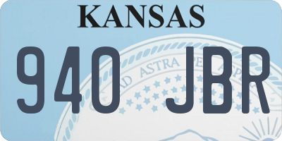 KS license plate 940JBR