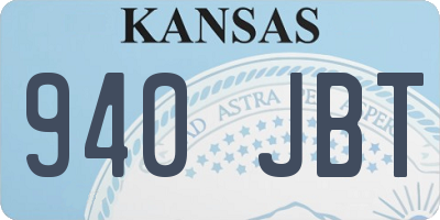 KS license plate 940JBT