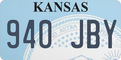KS license plate 940JBY