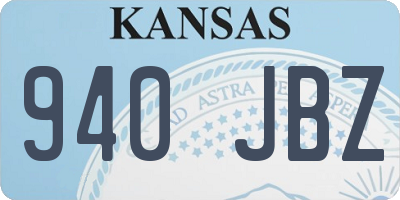 KS license plate 940JBZ