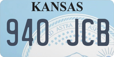 KS license plate 940JCB