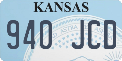 KS license plate 940JCD