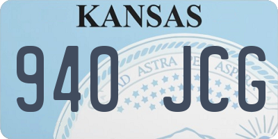 KS license plate 940JCG