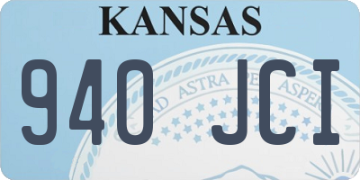 KS license plate 940JCI
