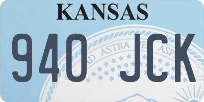 KS license plate 940JCK
