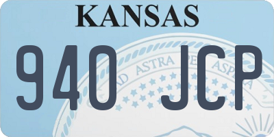 KS license plate 940JCP