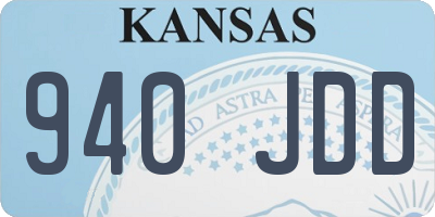 KS license plate 940JDD