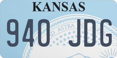 KS license plate 940JDG