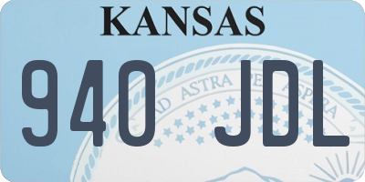 KS license plate 940JDL