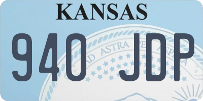 KS license plate 940JDP