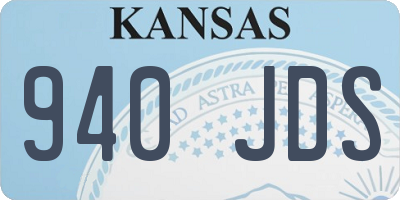 KS license plate 940JDS