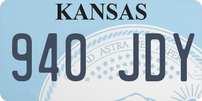 KS license plate 940JDY