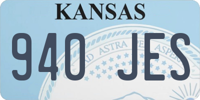 KS license plate 940JES
