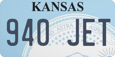 KS license plate 940JET