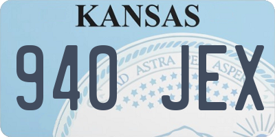 KS license plate 940JEX