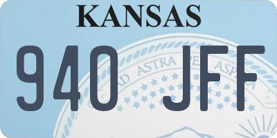 KS license plate 940JFF