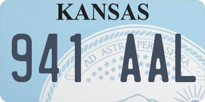 KS license plate 941AAL