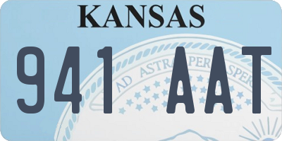 KS license plate 941AAT