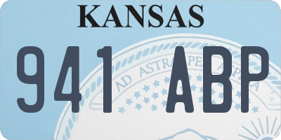 KS license plate 941ABP