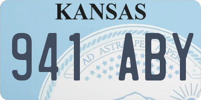 KS license plate 941ABY