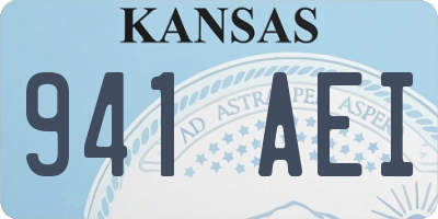 KS license plate 941AEI