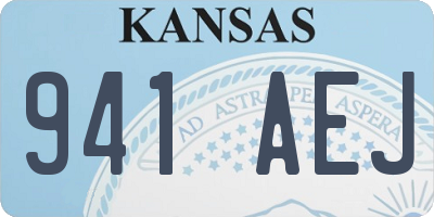 KS license plate 941AEJ