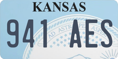 KS license plate 941AES