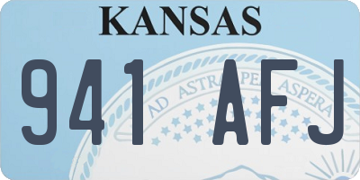 KS license plate 941AFJ