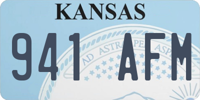 KS license plate 941AFM
